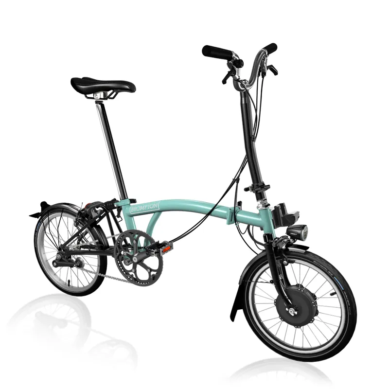 2021 BROMPTON H2L ELECTRIC FOLDING BIKE IN TURQUOISE
